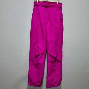 Vintage 80s Cornice Hot Pink High Waisted Ski Pants, Sz M (Run small)